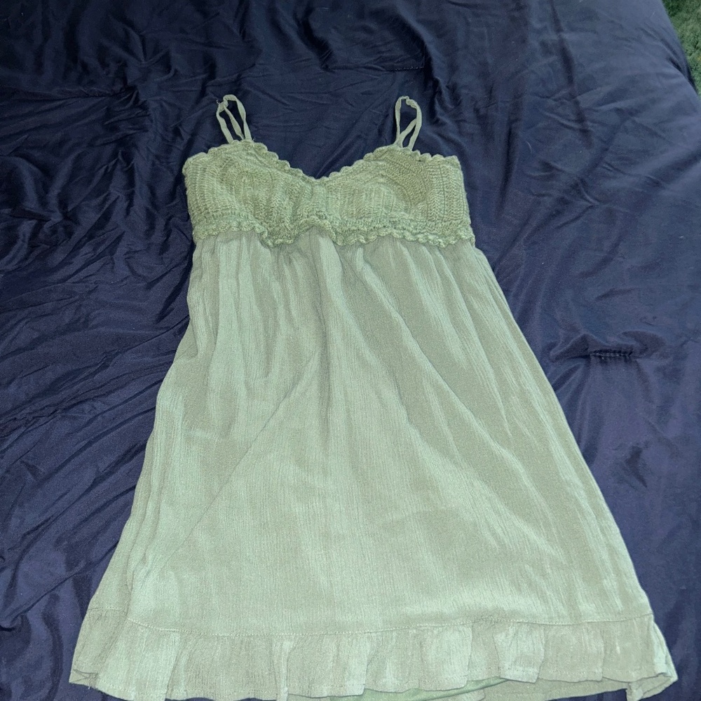 Mint green mini dress